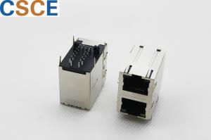 China Female Magnetic RJ45 Jack Housing Material Thermoplastic / PBT / UL94V-0 With EMI wholesale