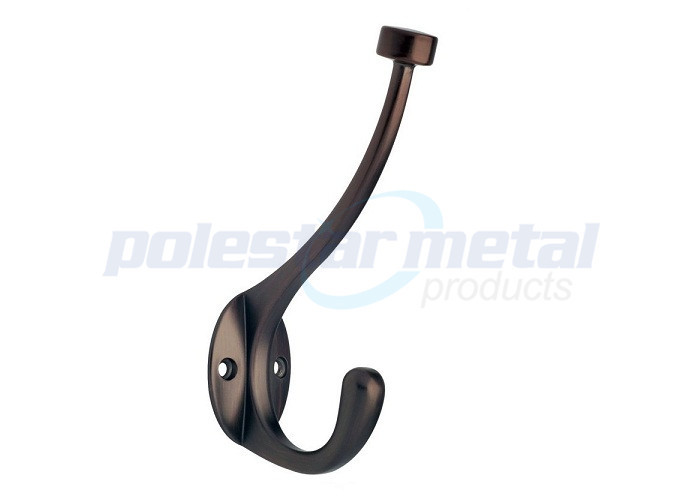 Hotel / Hospital Decorative Door Hardware Satin Nickel Robe Tri Hook 3-15/16"