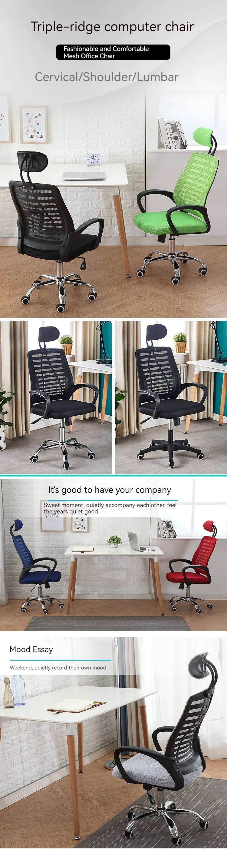 Durable Multicolor Mesh Chair with Lift Functionality and PU 3 Years After-sales Cycle