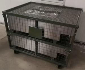 China Customized Color Warehouse Metal Storage Bins IBC Wire Pallet Cage Container wholesale