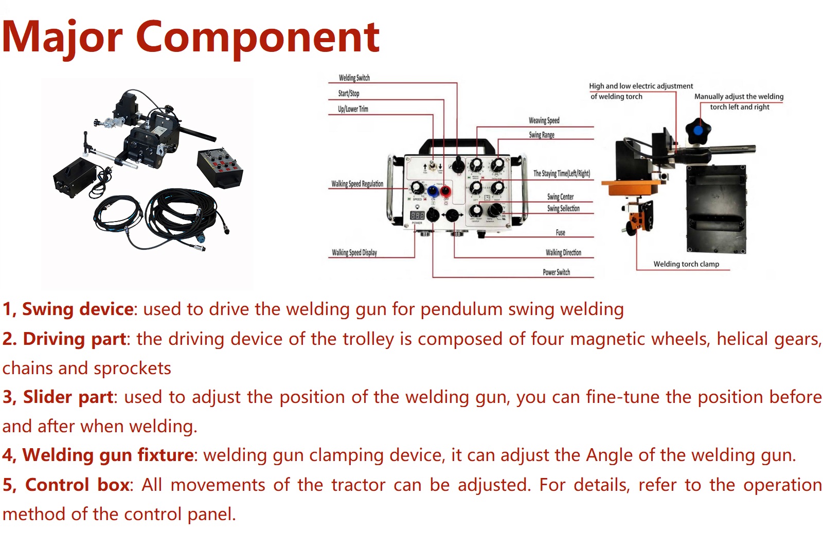 Easy To Use DC24V 18RPM Swing Motor Orbital Tube Welding MIG WQ-III