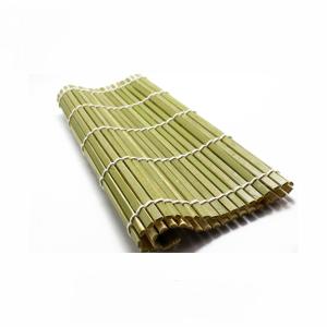 China Green Natural 24cm 27cm Sushi Bamboo Rolling Mat Heat Resistant wholesale