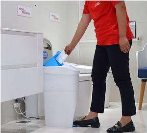 China KWS Pedal Sanitary Bin , 4kg Feminine Hygiene Disposal Bins wholesale