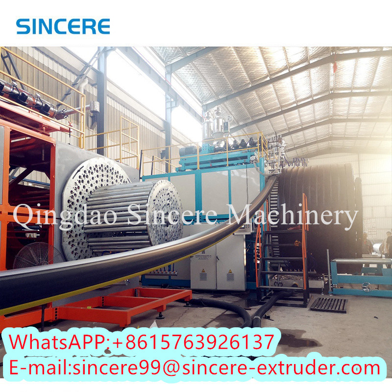Large Diameter HDPE Hollowness Wall Winding Pipe Extrusion Making Machine