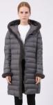 Reversible Waterproof Down Jacket Women's , Quilted Hooded Down Coat