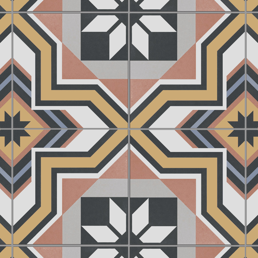 Antibacterial 25x25cm W.A 6% Yellow And Pink Ceramic Rustic Tile For Bathroom And Decorative Floor Tiles For Kitchen