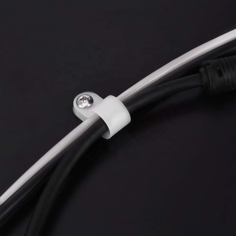 Plastic R Type Cable Clip Clamp ROHS Approved For 13.2mm Plastic Cable Clips