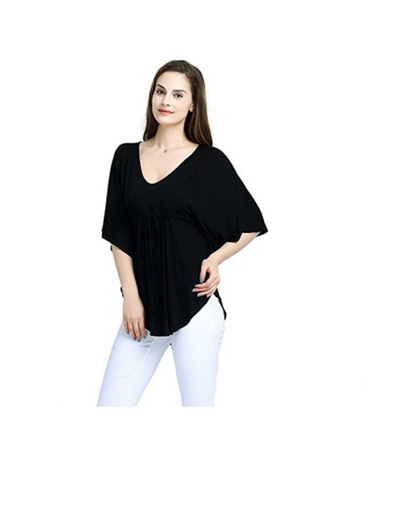 Newest Design Women Loose Blouse Bat Sleeve Lady Casual Tops Hot Sale