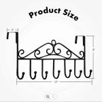 17 Inches Metal Door Hanger Hook Clothing 7 Hook Coat Rack