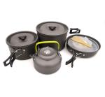4-5 Person Outdoor Camping Cookware Set Hard Aluminum Alloy