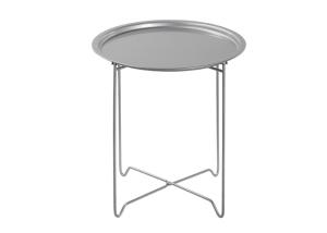 China Indoor Outdoor Folding Table Round Steel Frame Save Space wholesale