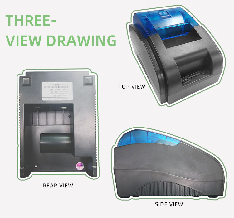 Compact and 58mm Cash Register Thermal Receipt POS Printer with Wireless Connectivity
