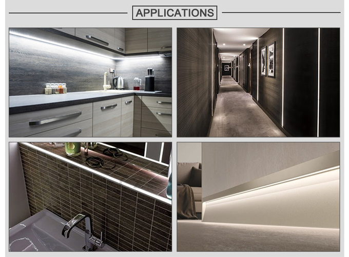 Recessed Aluminium Profiles For Indirect Lighting By Led Strips 10mm