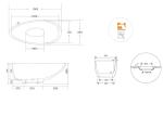 1900mm Freestanding Pedestal Tub , American Standard Freestanding Tub With
