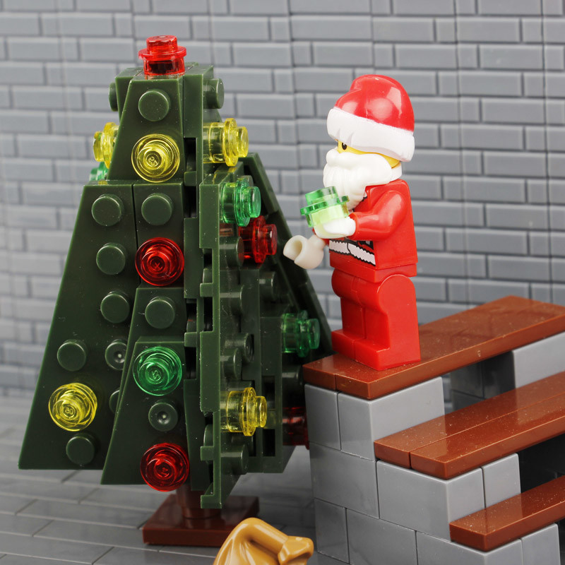DIY city accessory garden plants bricksgreen grass christmas tree building blocks