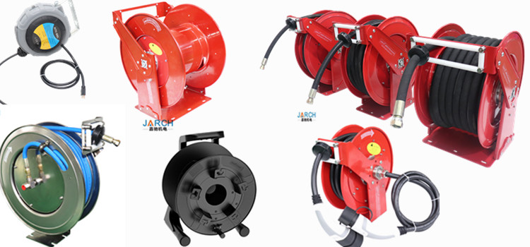 JARCH Bare Ethernet Cable Compact Cable Reel , Power Cord Reels 4 Conductors spring cable reel