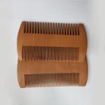 Customized Logo Peach Wood Beard Comb Thick Sandalwood Hair Comb