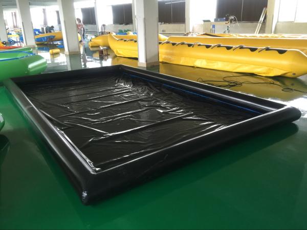 Quality Black 0.6mm PVC Inflatable Car Wash Mat Full Set Position for sale