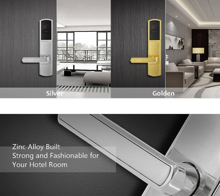 RFID Card Hotel Door Locks Big Data Capacity 200 IC Card Long Battery Life Span
