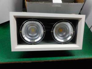 China Resistental recessed cob downlight, recessed downlight 2x10w grille light wholesale