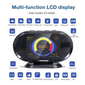 China 3.5inch Screen Konnwei Kw260 16pin OBD2 Gauge Heads Up Display For 12V Car wholesale
