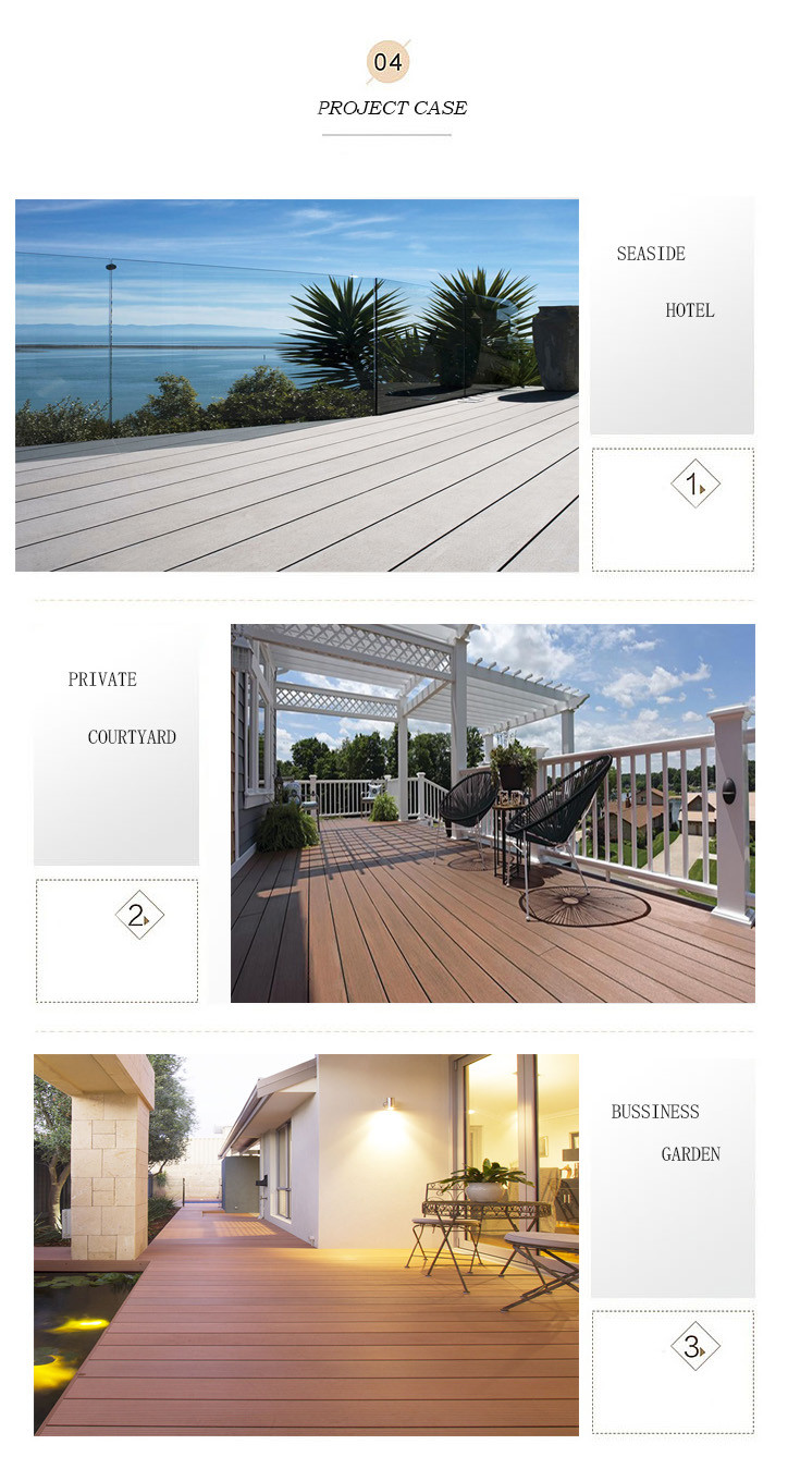 138x23 Double Color WPC Decking Boards Composite Coextrusion Floor Wood For Terrace