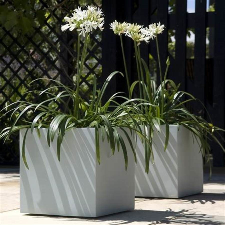 Rectangular Modern Fiberglass Planters Customized 30-Day Crafted Timeless