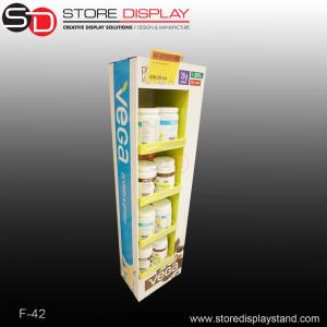 China pharmacies currugated cardboard displays stand shelf wholesale