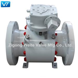China Worm Gear Operated Oil Pipeline Valves A105 Trunnion Mounted wholesale