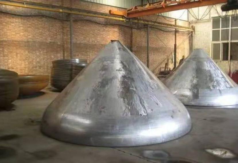 Polishing 304 Stainless Conical Head Cone Dish end Tank Heads with Welding Connection