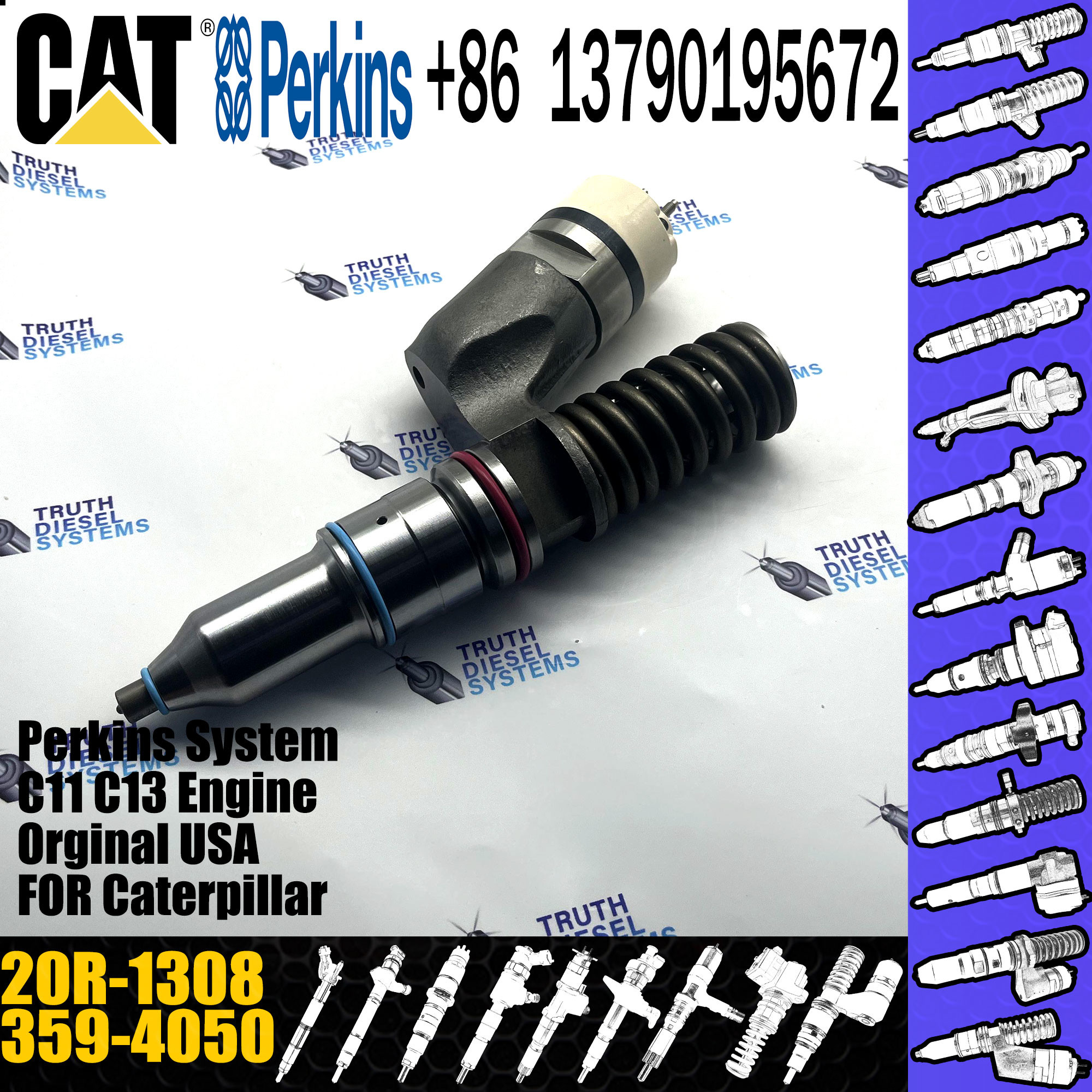 High Quality Common Rail Diesel Injector 359-4050 20R-1308 For Caterpillar Engine-Industrial C27 C32