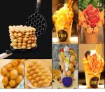 Stainless Steel Electric Bubble Waffle Maker for Professional Commercial
