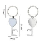 Blank Metal Sublimation Bottle Opener With Keychain DIY Sublimation Blank