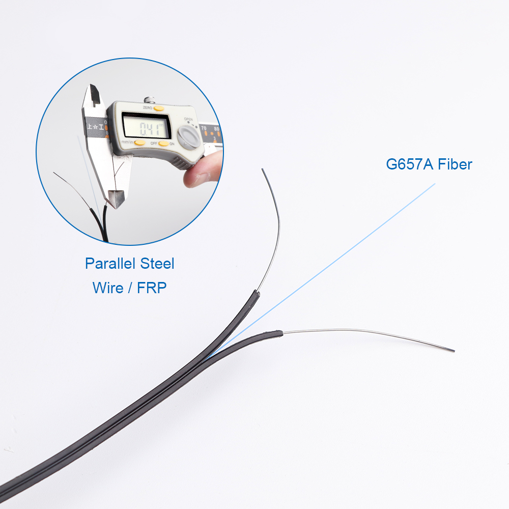 GJXH GJXCH 1,2,4,6,8,12 Cores FTTH flat indoor/outdoor fiber optic cable Drop Cable