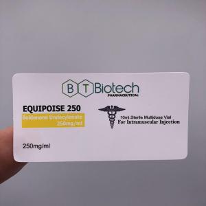 China Laser Logo Stamped Medicine Bottle Label Waterproof Self Adhesive Label For vial wholesale