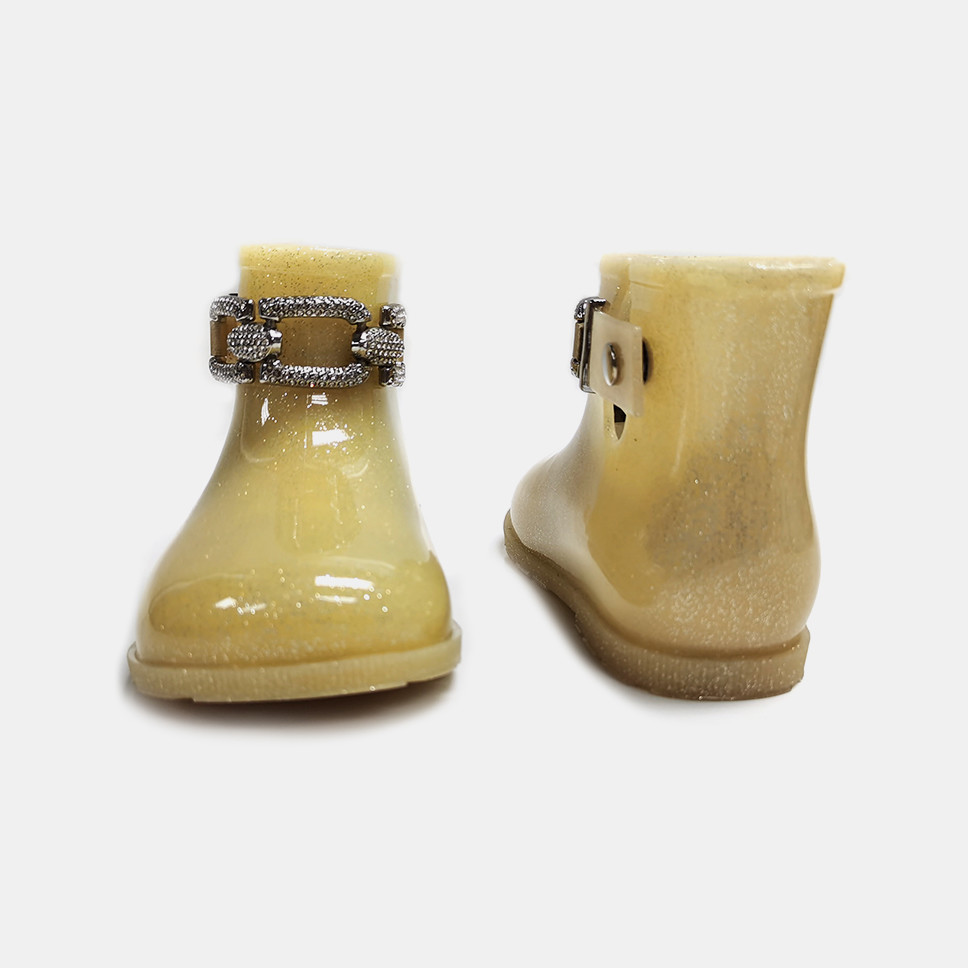 SEDEX Gender Neutral Design Kids Glitter PVC Ankle Rain Boots