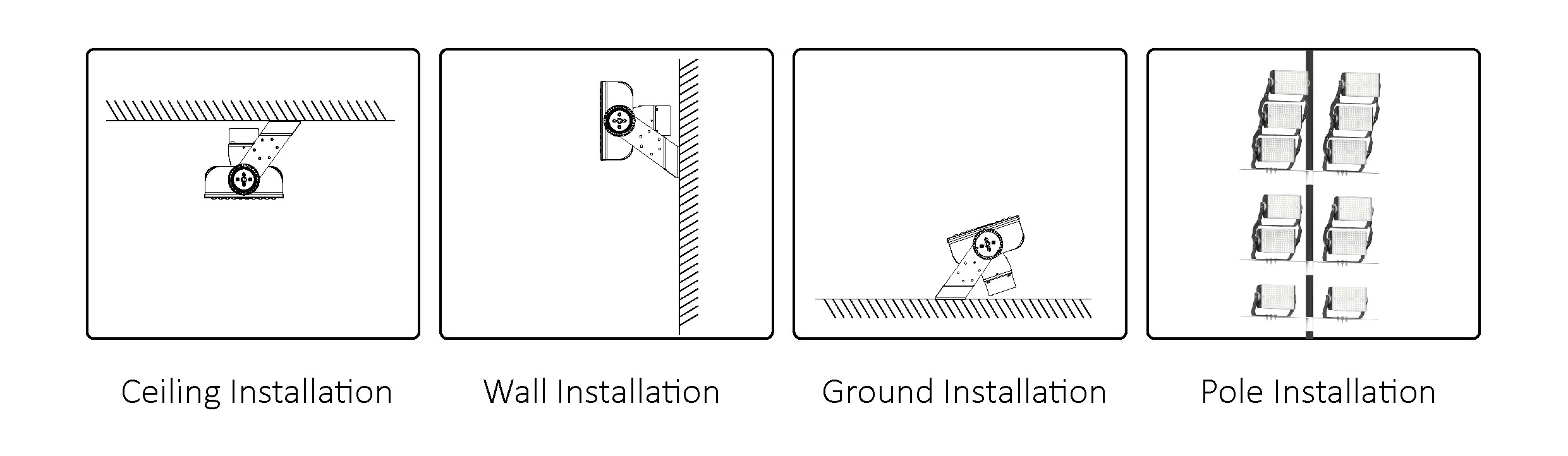 160lm/w Ra70/80 High Power Led Floodlights 300w Long Life Span