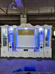 Aquarium Style TV Stand Cabinet MDF Panel Ashley Foot Armoire TV Cabinet