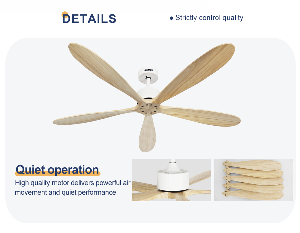 Home Hotel Office Ceiling Fan with Remote Control and Low Noise Operation by 1stshine