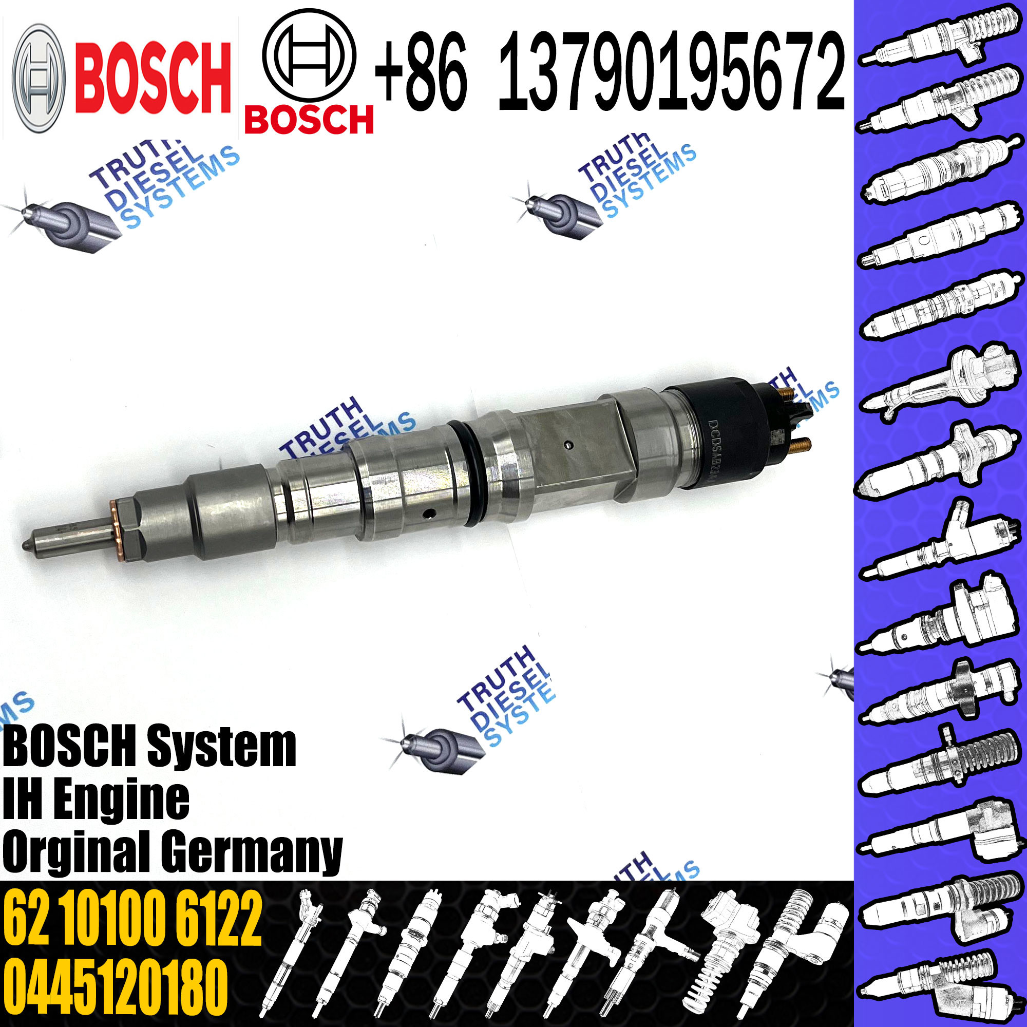 Diesel Engine New Fuel Injector 0445120083 0445120100 0445120102 Common Rail Injector G2100-1112100-A38
