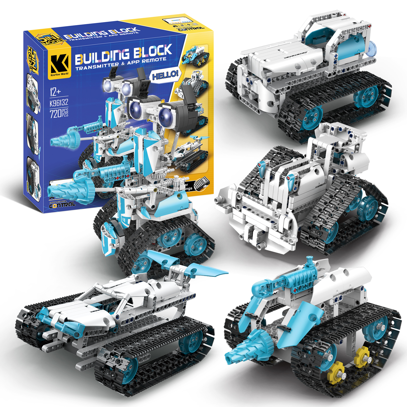 5 in 1 RC Truck Remote Control 4x4 Car Building Block Sets Toys Trending Products