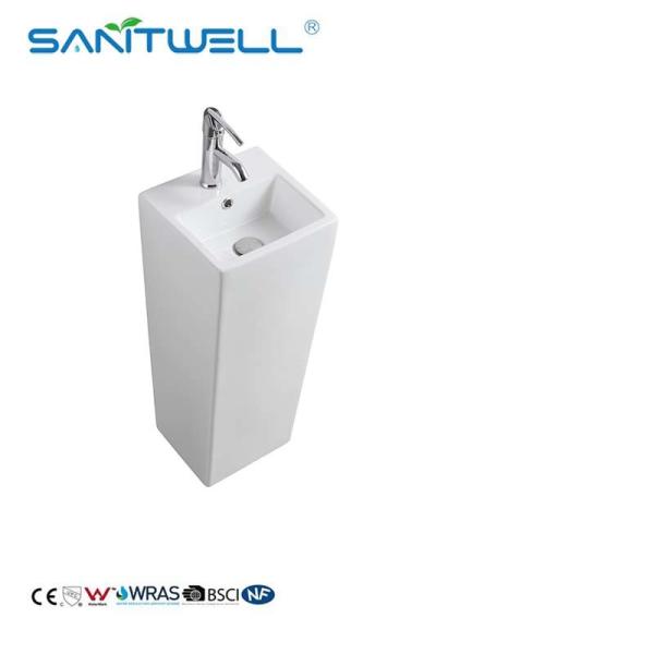 Wholesale Luxury Styles Pedestal Basins White Color Floor Standing Sinks For