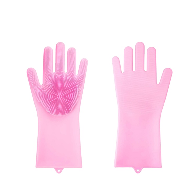 Kitchen Silicone Dishwashing Gloves Reusable Heat Resistant Customized