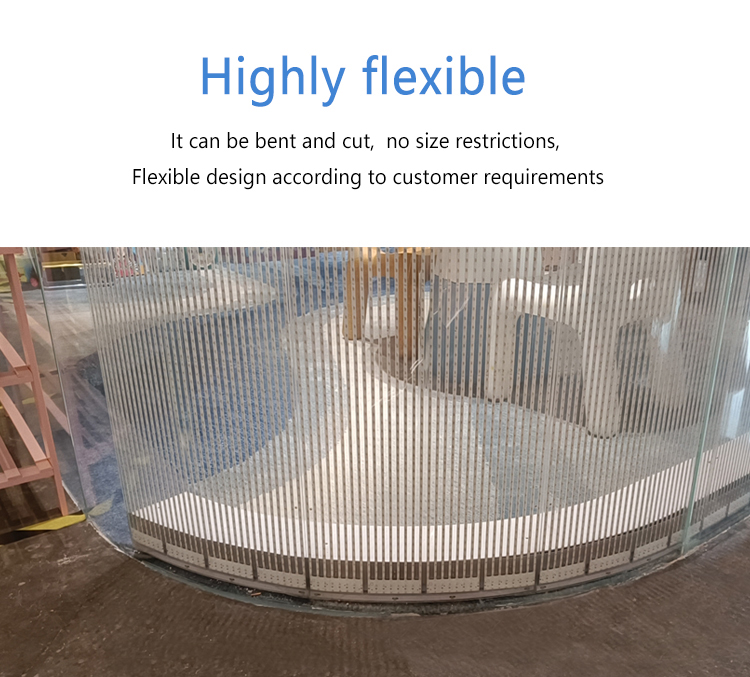 P20 P30 P40 LED Film Screen Giant Glass Curtain Wall Advertising Display Special LED Flexible Screen In Spain