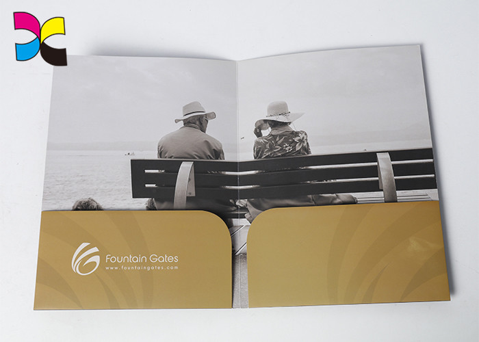 Eco Friendly Recycled File Folders , CMYK Color Hardcover Presentation Folder