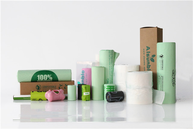 OEM Compostable Bin Liners Plastic Trash Bags 11micron-200mic