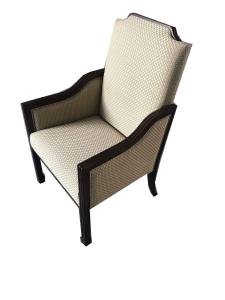 China solid wood frame fabric upholstery arm chair/wooden dining chair/desk chair wholesale