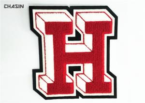 China Handmade H Letterman Patches College Jacket Embroidery Chenille Greek Letters wholesale