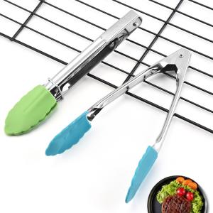 China LFGB Stainless Steel Food Clip Kitchen Multifunctional BBQ Bake Bread Steak Clip wholesale