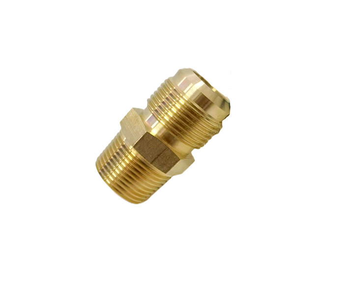 3/8 In. Flare X 3/8 In. MIP Brass Adapter Fitting CNC